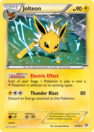 Jolteon 26/98 XY Ancient Origins