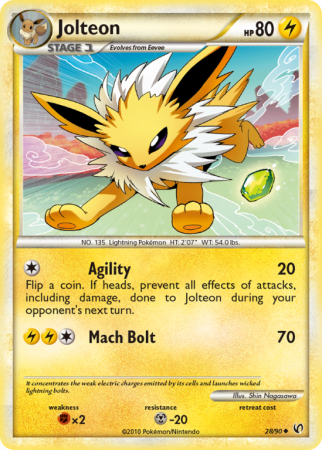 Jolteon 28/90 HeartGold & SoulSilver HS—Undaunted