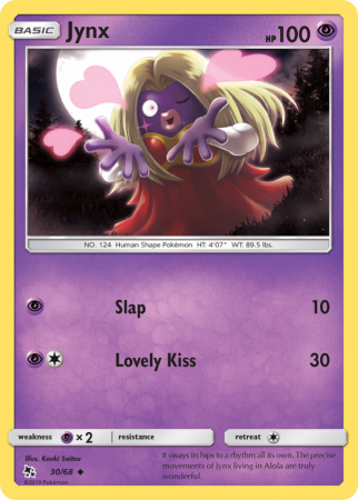 Jynx 30/68 Sun & Moon Hidden Fates
