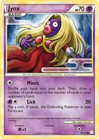 Jynx 69/123 HeartGold & SoulSilver HeartGold & SoulSilver
