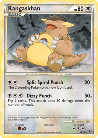 Kangaskhan 36/102 HeartGold & SoulSilver HS—Triumphant