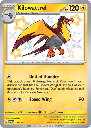 Kilowattrel 146/91 Scarlet & Violet Paldean Fates