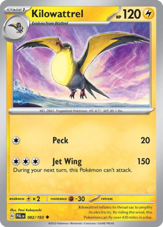 Kilowattrel 82/193 Scarlet & Violet Paldea Evolved