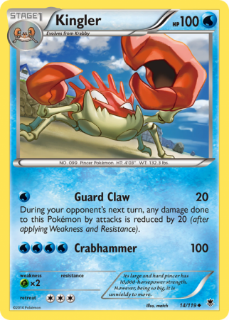 Kingler 14/119 XY Phantom Forces
