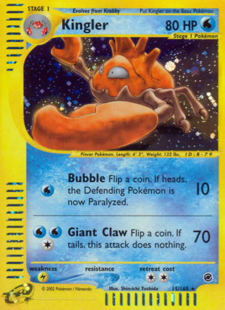 Kingler 15/165 E-Card Expedition Base Set