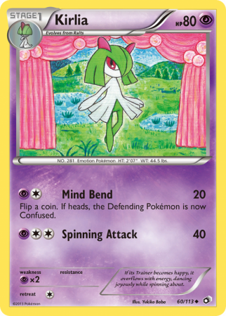 Kirlia 60/113 Black & White Legendary Treasures