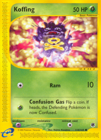 Koffing 114/165 E-Card Expedition Base Set