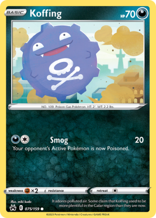 Koffing 75/159 Sword & Shield Crown Zenith