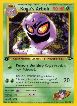 Koga's Arbok 25/132 Gym Gym Challenge