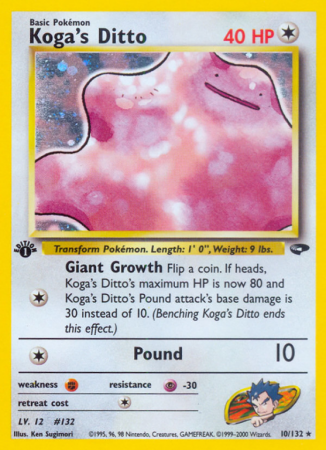 Koga's Ditto 10/132 Gym Gym Challenge