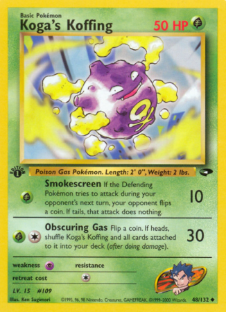 Koga's Koffing 48/132 Gym Gym Challenge
