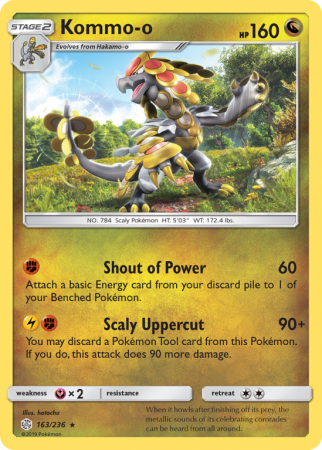 Kommo-o 163/236 Sun & Moon Cosmic Eclipse