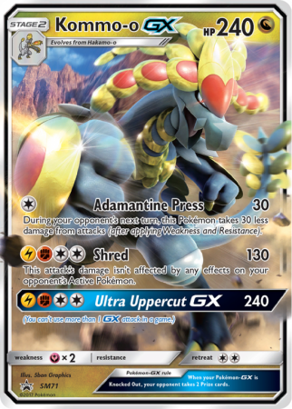 Kommo-o-GX SM71/156 Sun & Moon SM Black Star Promos