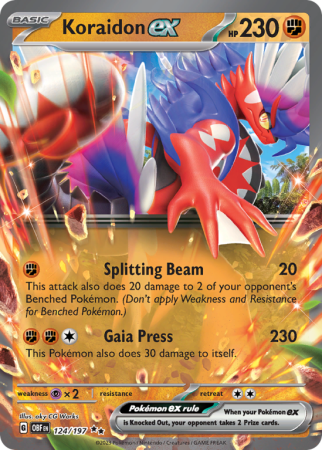 Koraidon ex 124/197 Scarlet & Violet Obsidian Flames