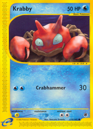 Krabby 115/165 E-Card Expedition Base Set