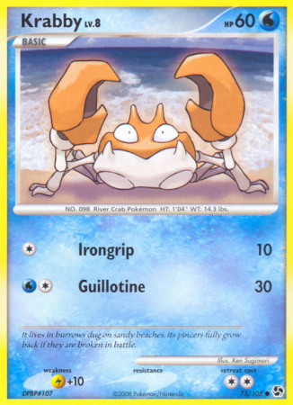 Krabby 75/106 Diamond & Pearl Great Encounters