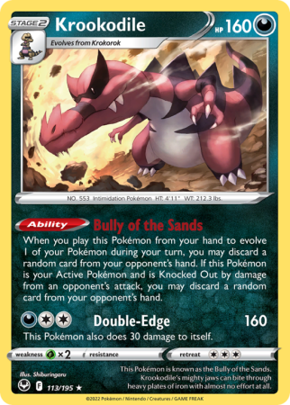 Krookodile 113/195 Sword & Shield Silver Tempest