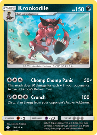 Krookodile 116/214 Sun & Moon Unbroken Bonds