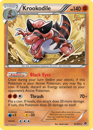 Krookodile 62/98 Black & White Emerging Powers
