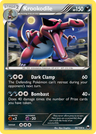 Krookodile 66/108 Black & White Dark Explorers