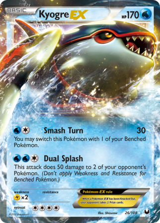 Kyogre-EX 26/108 Black & White Dark Explorers