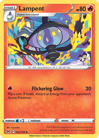 Lampent 25/196 Sword & Shield Lost Origin
