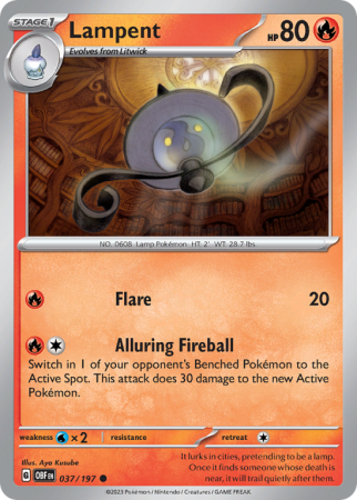 Lampent 37/197 Scarlet & Violet Obsidian Flames