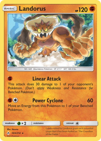Landorus 103/214 Sun & Moon Unbroken Bonds