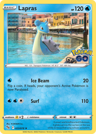 Lapras 23/78 Sword & Shield Pokémon GO