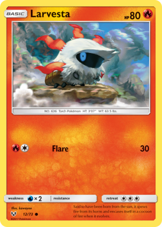 Larvesta 12/73 Sun & Moon Shining Legends