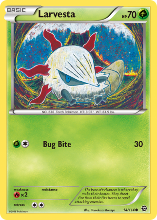 Larvesta 14/114 XY Steam Siege
