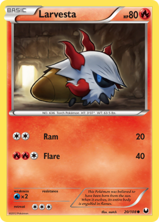 Larvesta 20/108 Black & White Dark Explorers