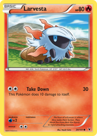 Larvesta 20/101 Black & White Noble Victories
