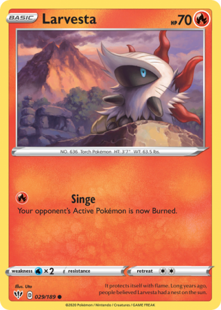 Larvesta 29/189 Sword & Shield Darkness Ablaze