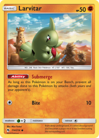 Larvitar 114/214 Sun & Moon Lost Thunder