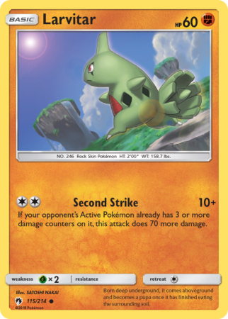 Larvitar 115/214 Sun & Moon Lost Thunder