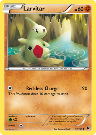Larvitar 40/124 XY Fates Collide