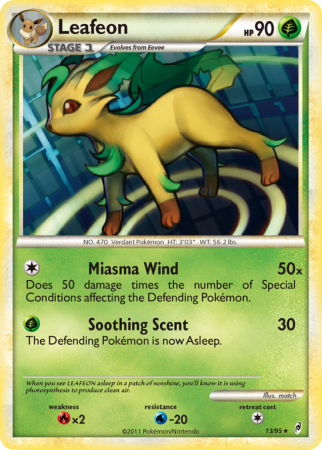 Leafeon 13/106 HeartGold & SoulSilver Call of Legends