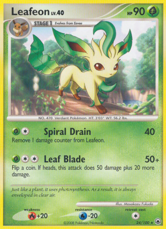Leafeon 24/100 Diamond & Pearl Majestic Dawn