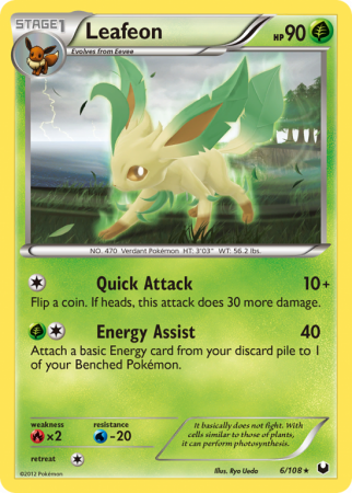 Leafeon 6/108 Black & White Dark Explorers