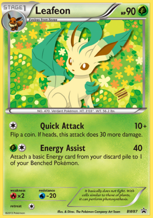 Leafeon BW87/101 Black & White BW Black Star Promos