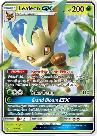 Leafeon-GX 13/156 Sun & Moon Ultra Prism