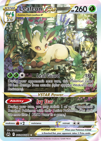 Leafeon VSTAR GG35/70 Sword & Shield Crown Zenith Galarian Gallery