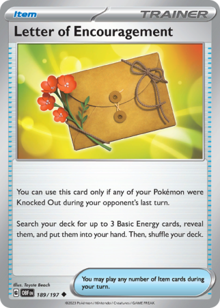 Letter of Encouragement 189/197 Scarlet & Violet Obsidian Flames