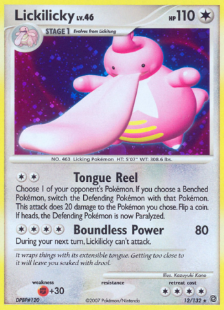 Lickilicky 12/132 Diamond & Pearl Secret Wonders