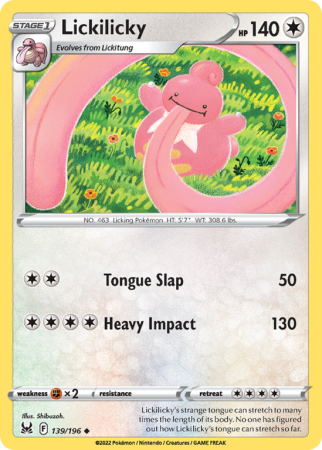 Lickilicky 139/196 Sword & Shield Lost Origin