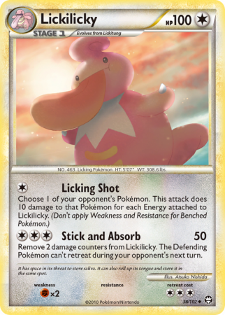 Lickilicky 38/102 HeartGold & SoulSilver HS—Triumphant