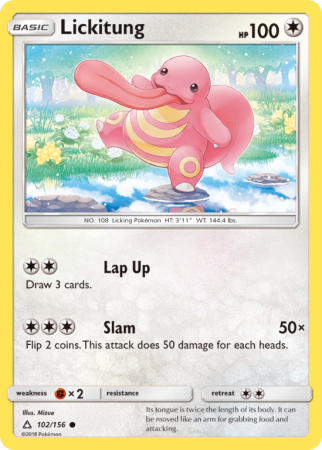 Lickitung 102/156 Sun & Moon Ultra Prism