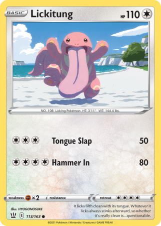 Lickitung 113/163 Sword & Shield Battle Styles