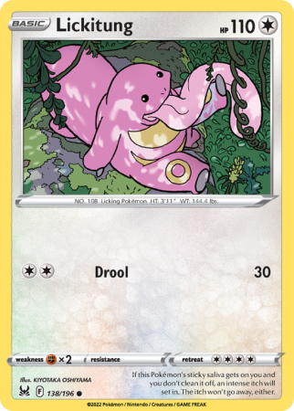 Lickitung 138/196 Sword & Shield Lost Origin
